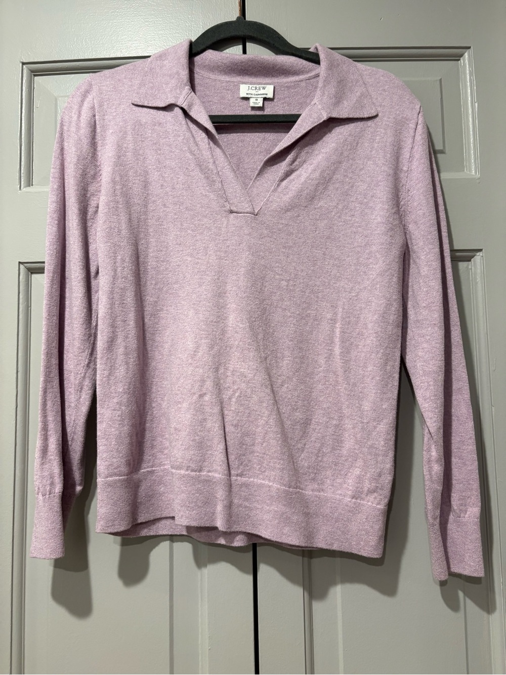 J. Crew Purple Cashmere-Blend Crewneck Sweater